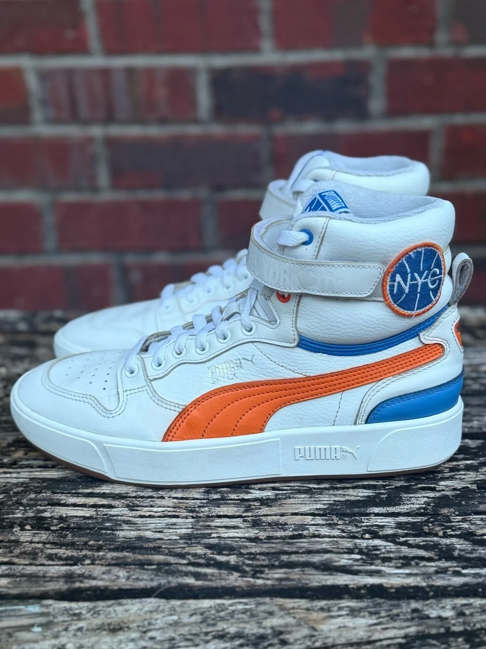 PUMA Basketball Sky LX Mid Athletic NYC Men’s Sz 9 New York Knicks NBA Sneakers